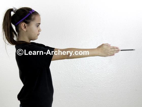 Measuring an arrow to be cut