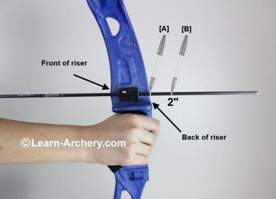 Marking arrow at full draw